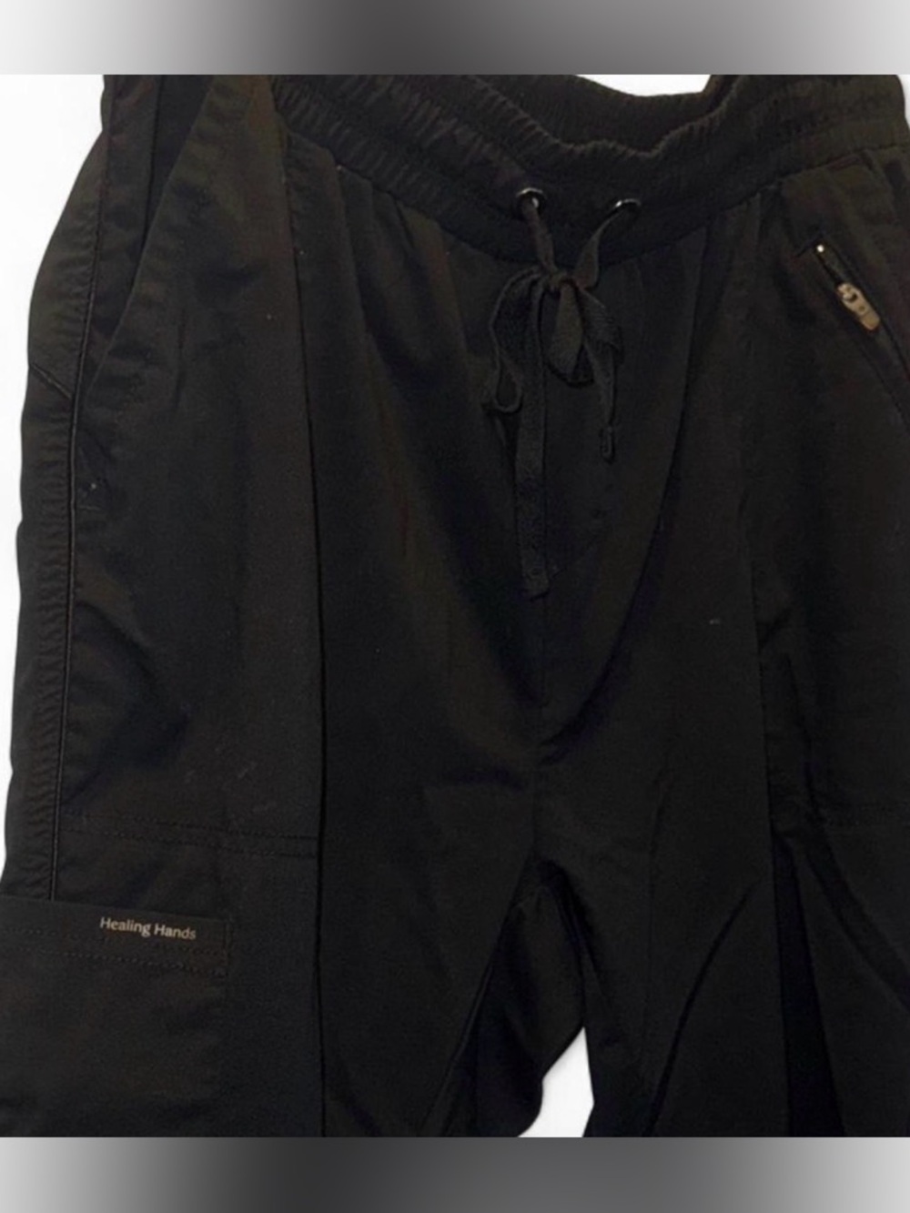 BLACK SCRUB PANTS | Healing Hands Women's Black Wide Leg Scrub Pants